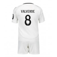 Dres Real Madrid Federico Valverde #8 Domáci pre deti 2024-25 Krátky Rukáv (+ trenírky)